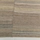 Brown & Cream Large Kilim Area Rug, 229x315Cm