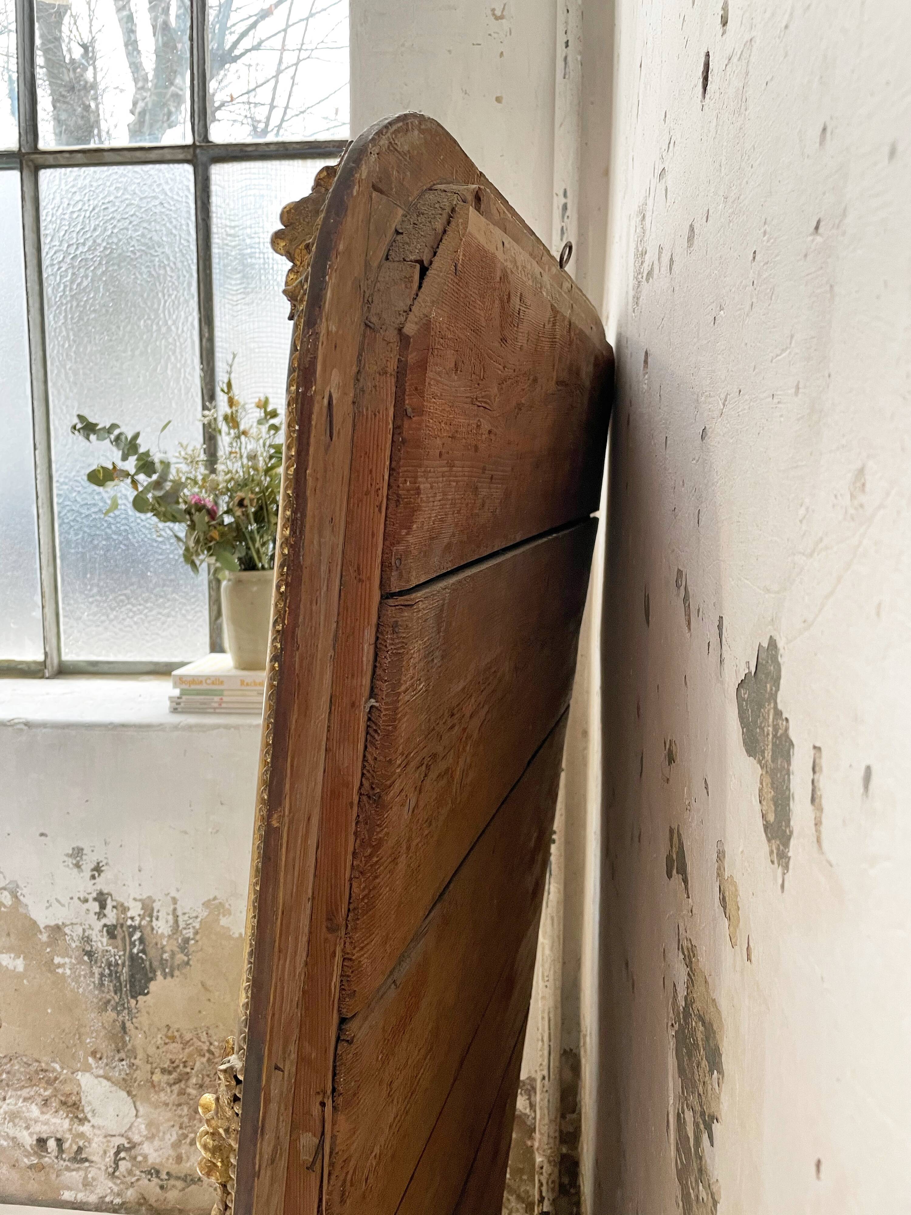 Louis Philippe Flowered Mirror 19th 84x150cm