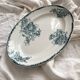 Oval iron earthenware dish "Pavots" Saint Amand A. Lebacqz & M. Bouchart