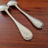 Christofle - Set of 2 dessert spoons, Rubans croisés model - in silver-plated metal