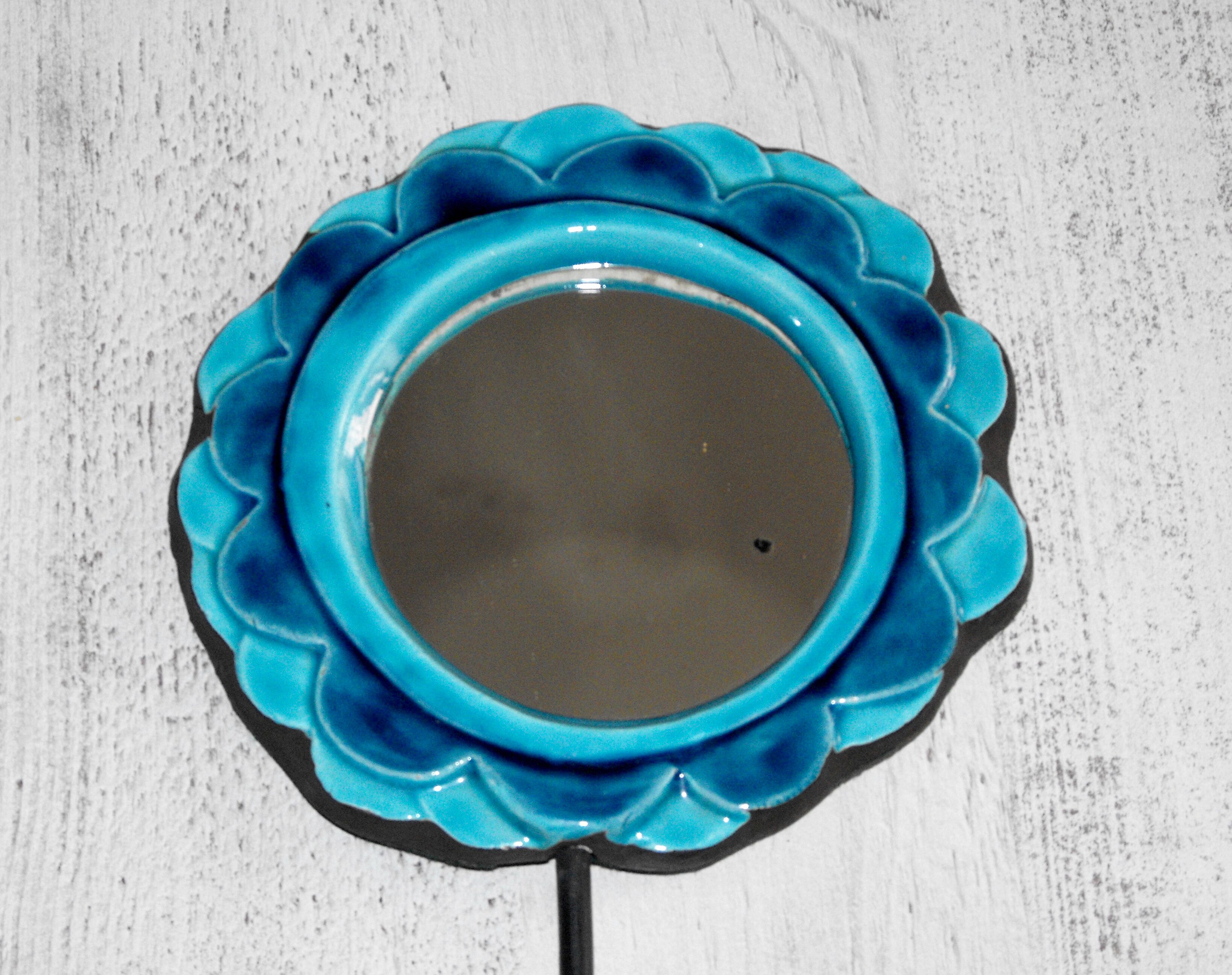 Mithe Espelt's ceramic mirror, 60s - 17x30cm