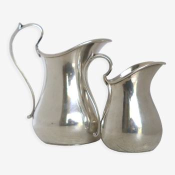 Pair of Zimmer silverware milk jugs