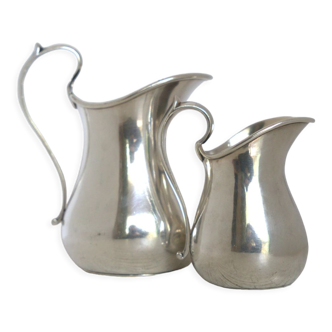 Paire de pots à lait en argenterie Zimmer