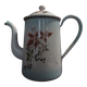 Enamelled sheet metal pourer decorated with black berries early twentieth century