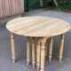 Renovated solid wood banquet dining table with 5 extensions 310cm