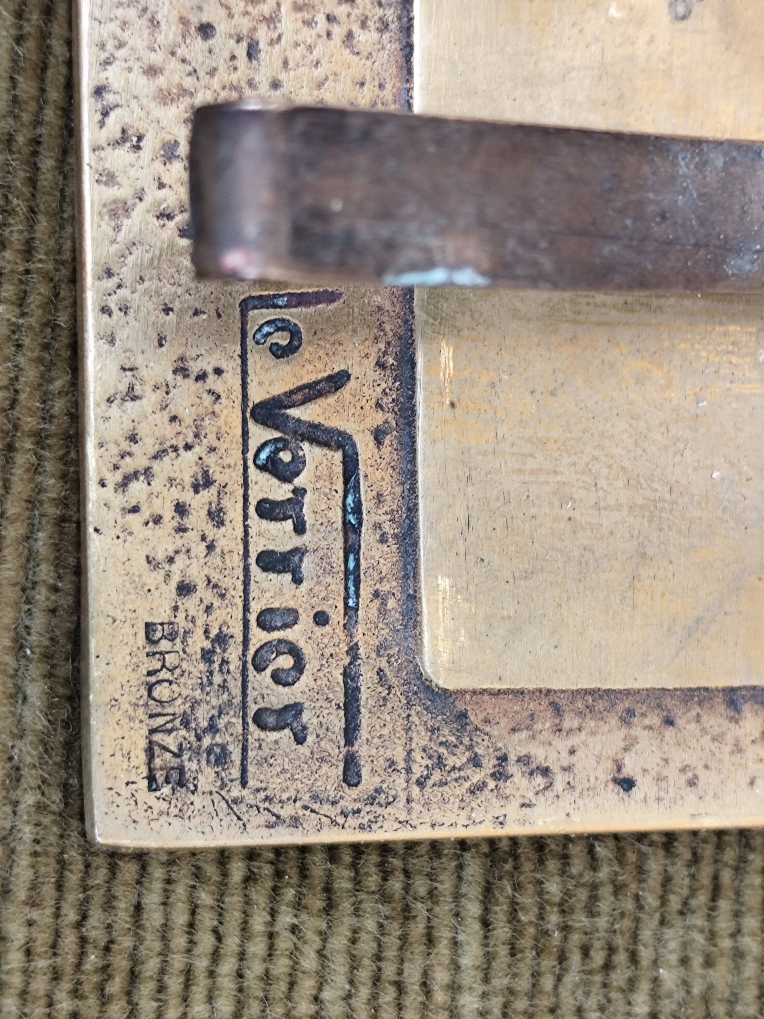 Bronze plaque of the Virgin Mary by Max Le Verrier