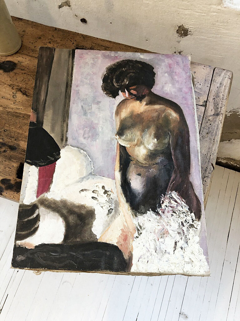 "Naked" oil painting