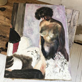 "Naked" oil painting