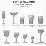 4 Saint-Louis crystal water glasses | Gavarni model | Early 20th century