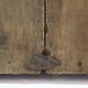 Rustic Weathered Primitive Farmhouse Folk Art Painted Bridal Cabinet