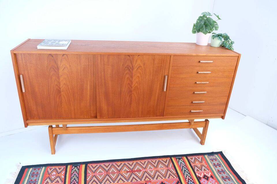 Teak buffet in retro vintage style from the 60s-70s.
