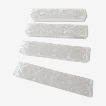 4 crystal knives holders