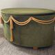 Pouf coffre en velours vert des années 70