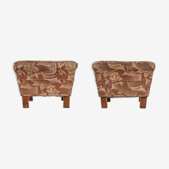 Ensemble de deux poufs art déco ca.1930