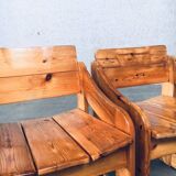 Set of Scandinavian Pine Side Chairs, Sweden, 1960s