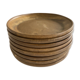 Series of 8 stoneware plates