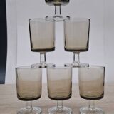 Set of 6 Luminarc smoked Sweden glasses