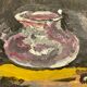 Ancient painting, still life with lilas and iris signed Bonnefond 70s