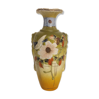 Vase « art déco » en céramique peinte barcelone, espagne années 1930
