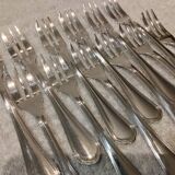 12 silver-plated cake forks by Christofle Spatours