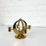 Mid-Century Scandinavian Brass Candlestick by Arthur Pe, Kolbäck, Sweden 1950-60