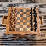 table chess games made of olive wood