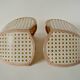 Pair of lotus cane wall lights from the 50s and 60s
