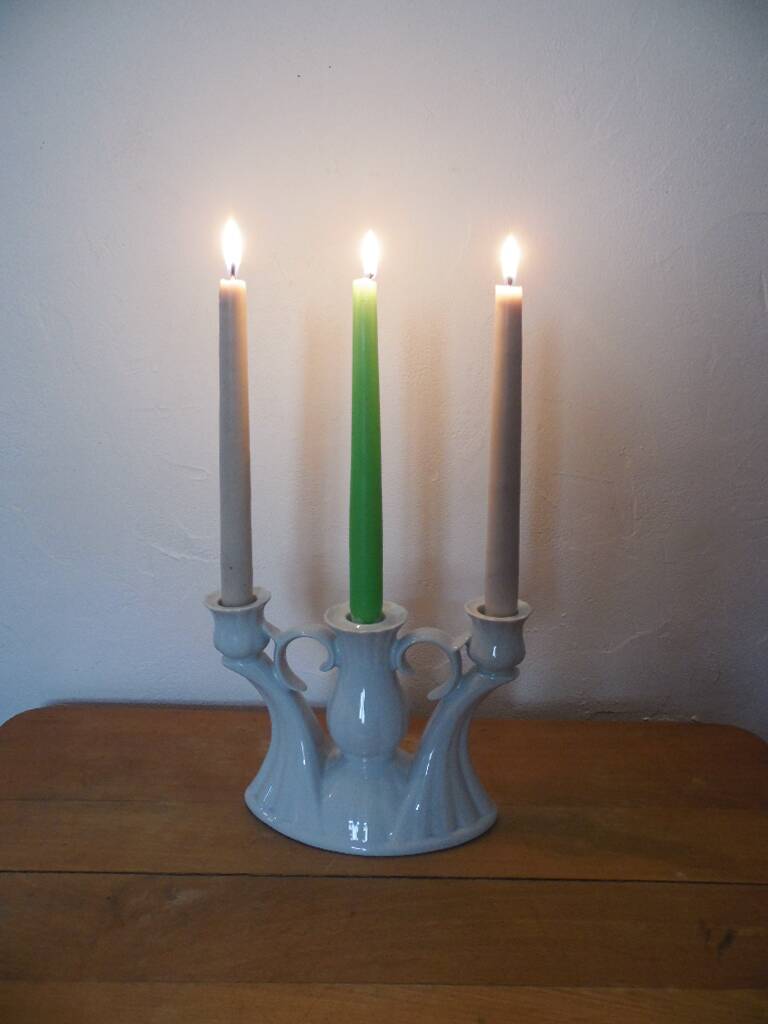 White ceramic candlestick
