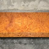 Jean-Claude Mahey coffee table for Roche Bobois, elm burl veneer, has