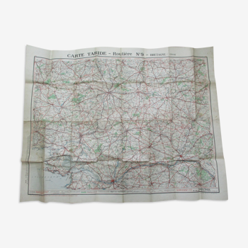 Ancient map Taride South Brittany No. 9 - 1930s