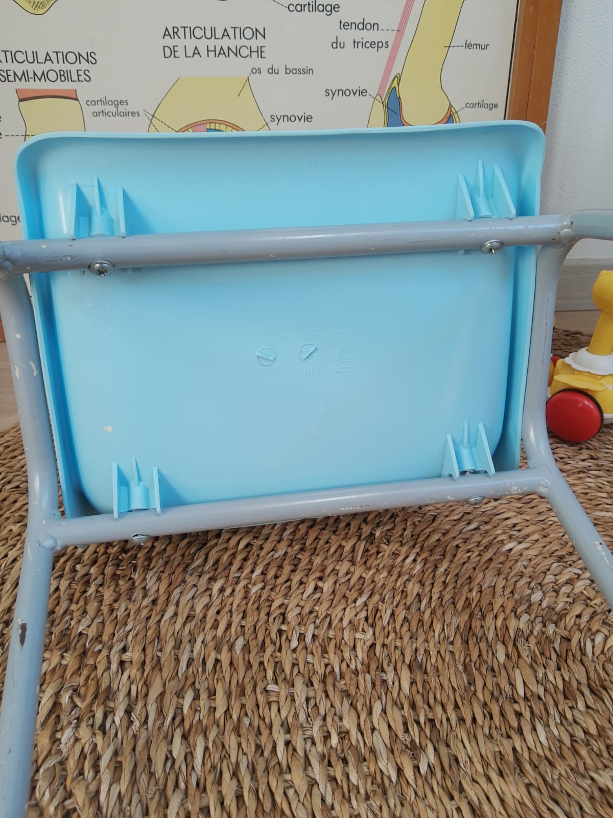 Plastic chair school children Brunswick Roger Bontemps - vintage