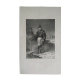 Engraving XIXth "Jules DAVOUST 'Naval Officer'