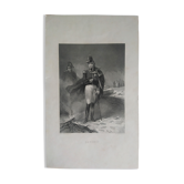 Gravure XIXème "Jules DAVOUST 'Officier de Marine'