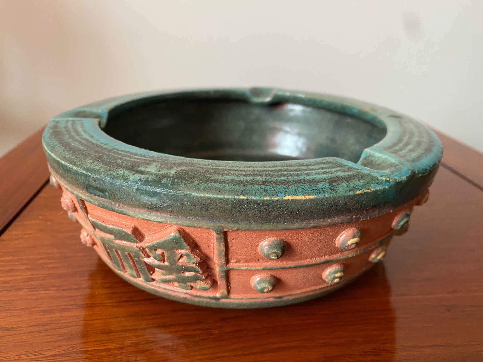 Ethnic ashtray candle holder