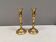 A set of vintage brass candlesticks. Denmark 1960-70s.