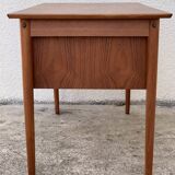 Desk Arne Vodder Teck Danish design 50's box with sliding drawers