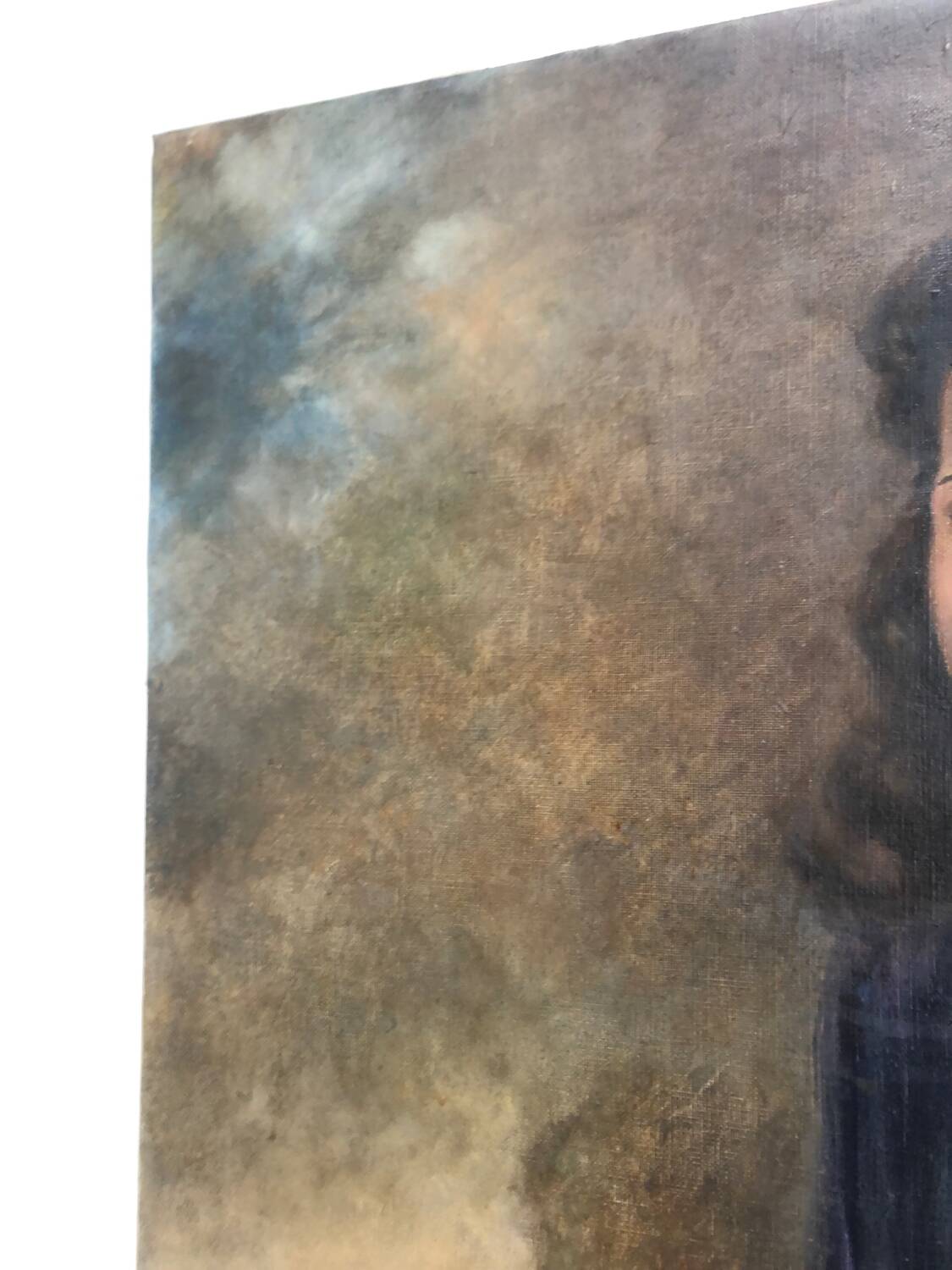 Oil portrait of a young girl by Paul Hulin