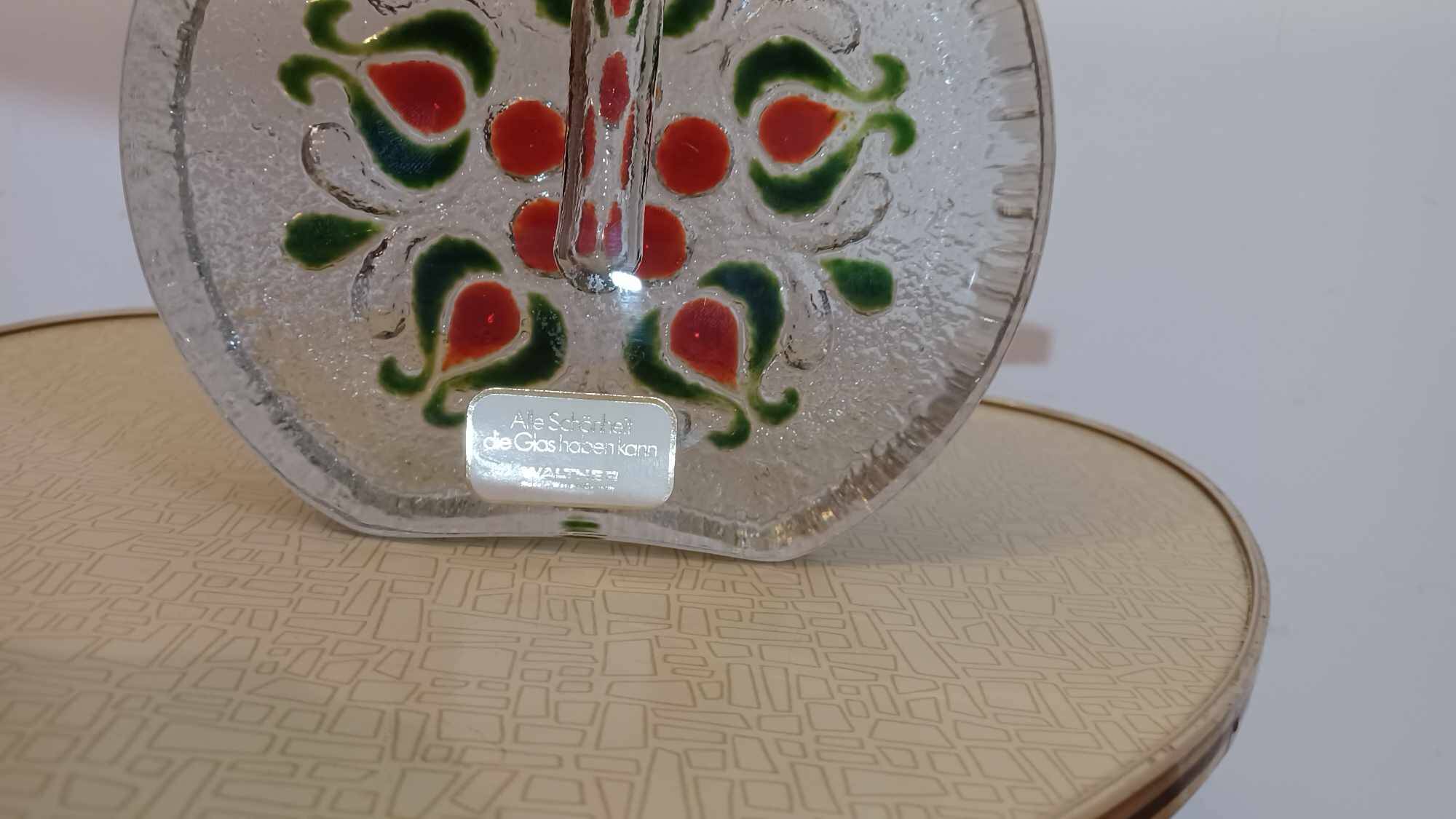 2 vases en verre Pop Art de Walther, années 1970