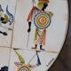Circular coffee table decorated with warriors - 1960 Roger Capron