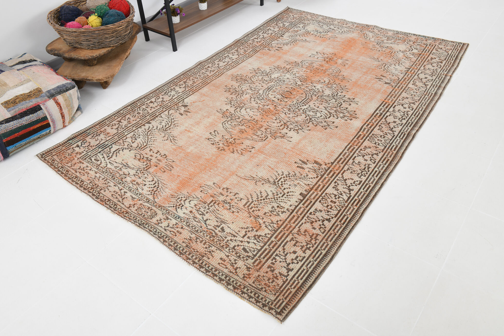 5x8 classic turkish vintage rug, 5x8 vintage rug, 263x163cm