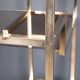 Étagère en laiton et verre fumé italien élégante des années 1970