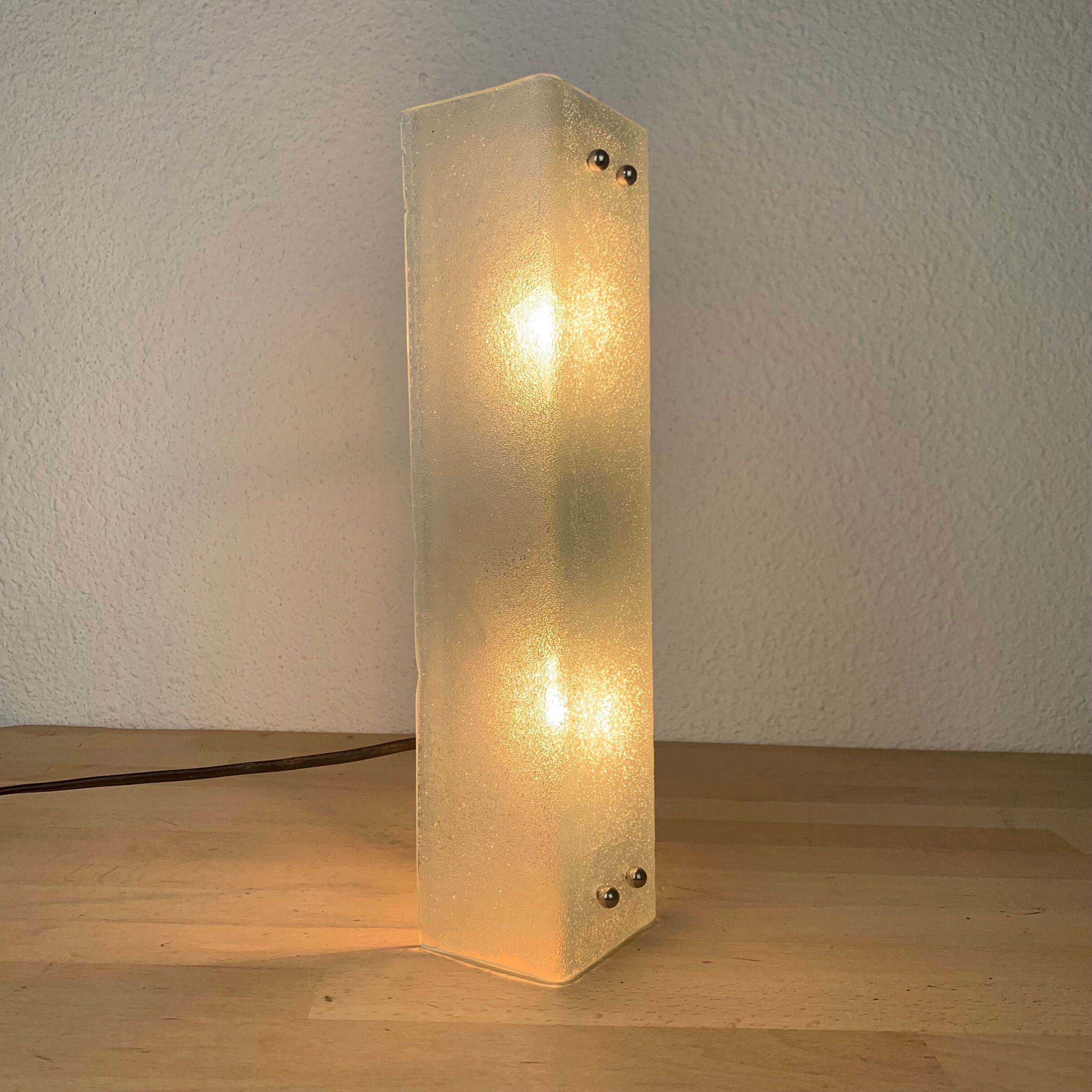 Vintage granite glass wall lamp 50/60s rectangle
