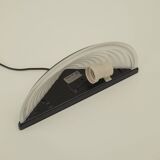 Postmodern glass and metal wall lamp / Memphis by Massive vintage Circa 1980