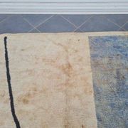 Grand tapis berbère fait main beni mrirt traditionnel 3/4 m