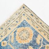 7x10 Orange and Blue Vintage Persian Rug, 206x294 Cm