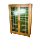 Bibliothèque antique avec portes en verre souillé Brun / Vert - années 1920