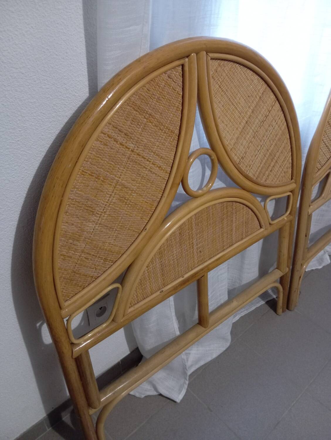 Rattan headboard