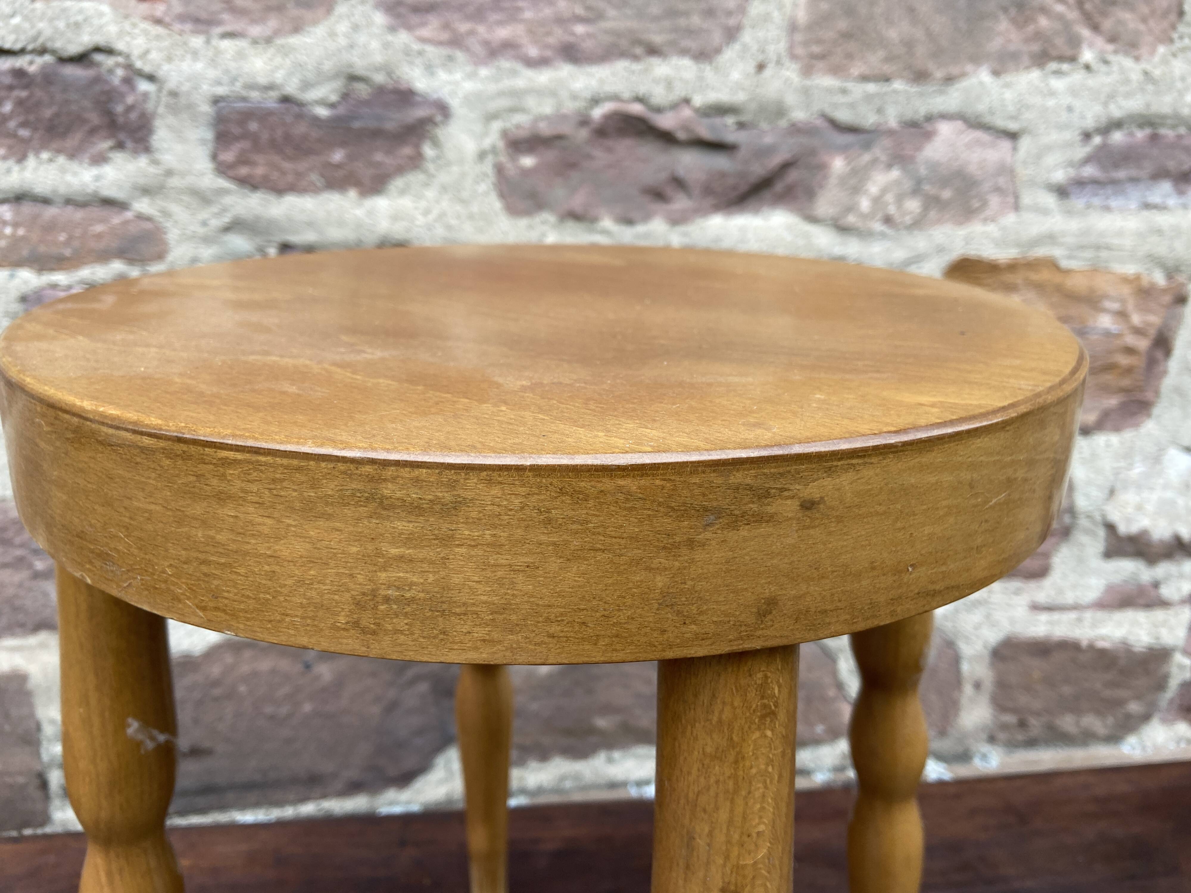 vintage Baumann Scandinavian stool, French stool chic 1980