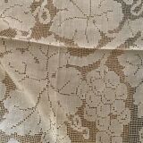 Nappe et 12 serviettes couleur paille annees 50.