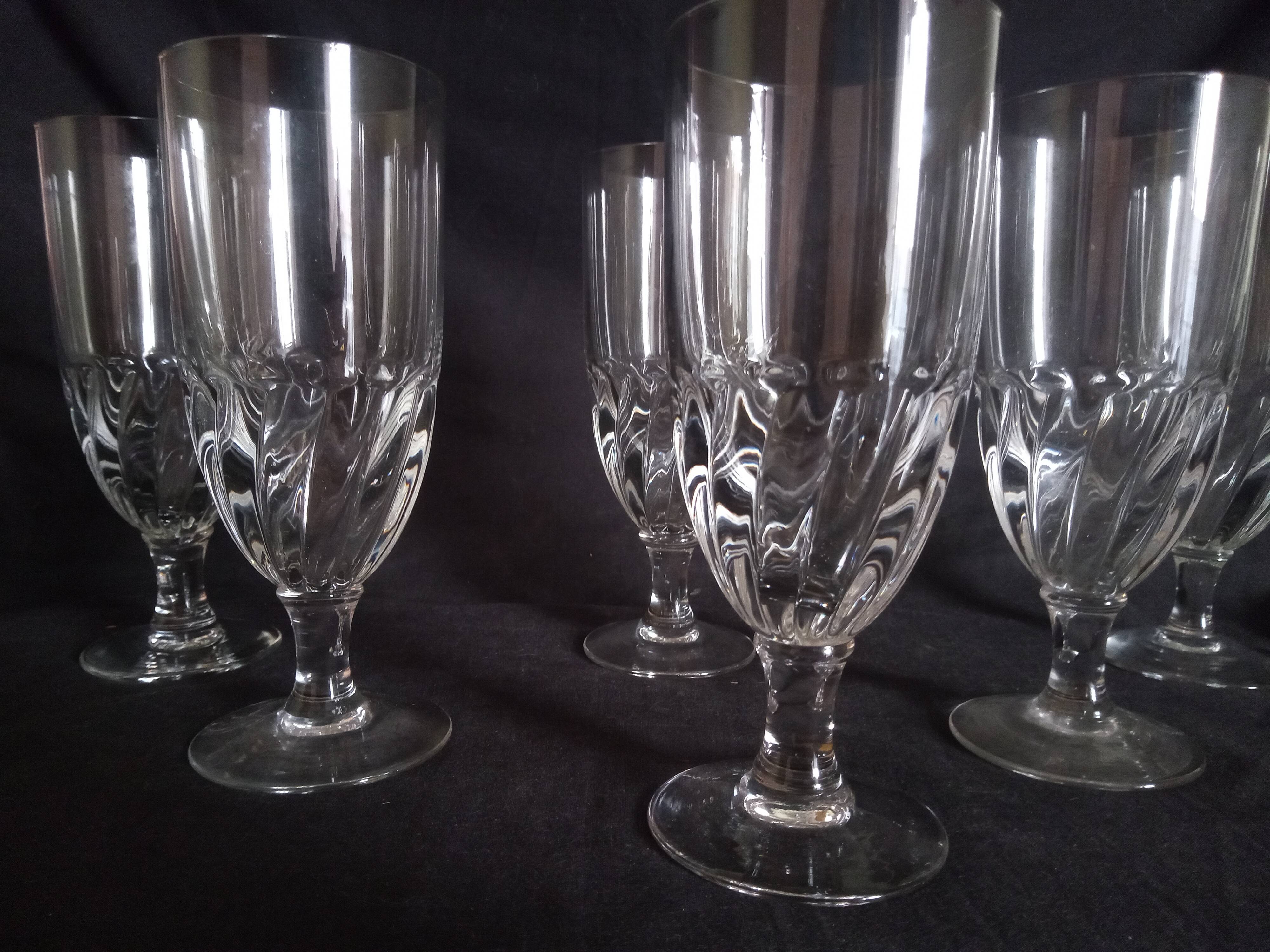 Set of 6 large absinthe glasses, h - 18 cm.